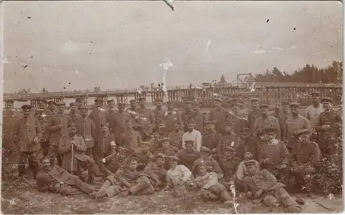 Militär Propaganda Soldatenleben Soldaten Bautrupppe am Strand 1915 Privatfoto