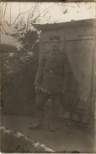 Militär/Propaganda Soldatenleben, Soldat im 1. Weltkrieg 1915 Privatfoto