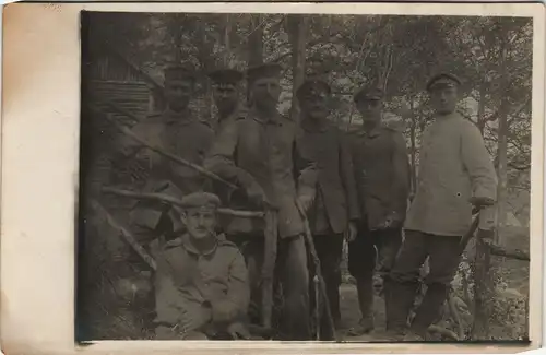 Militär Propaganda & Soldatenleben Gruppenfoto 1. Weltkrieg 1915 Privatfoto