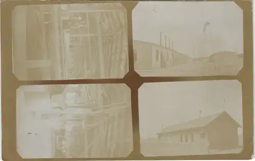 Militär Propaganda seltene Mehrbild-Aufnahme Barracken-Lager 1915 Privatfoto