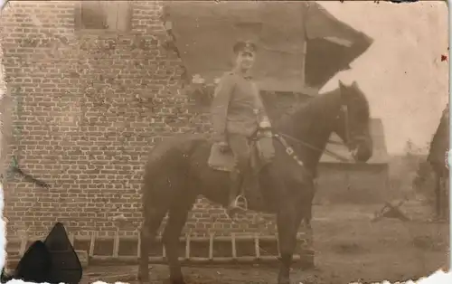 Militär Propaganda & Soldatenleben Soldat auf Pferd 1. WK 1915