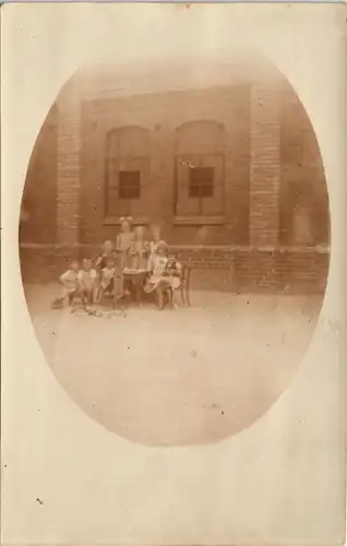 Menschen/Soziales Leben Kinder Gruppenfoto Privat-Foto-AK 1910 Privatfoto