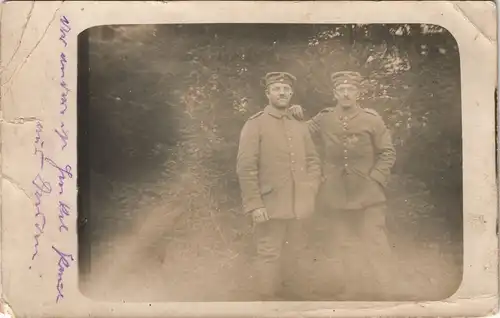 Militär & Soldatenleben Privatfoto Soldaten Soldiers WWI 1914 Privatfoto