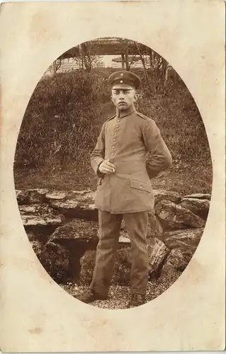 Militär & Soldatenleben Soldat in Uniform 1. Weltkrieg 1915 Privatfoto