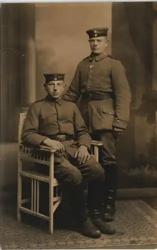 Militär Foto 1. Weltkrieg Soldaten Atelier-Photographie 1914 Privatfoto
