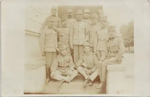 Foto-AK Militär 1. Weltkrieg Soldaten Gruppenfoto 1915 Privatfoto