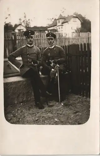 Foto-AK Militär im 1. WK Soldaten höheren Ranges 1915 Privatfoto