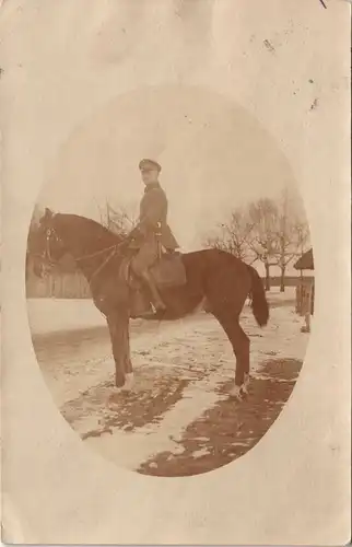 Militär 1. WK World War Photo Soldat   Pferde 1916 Privatfoto deutsche Feldpost