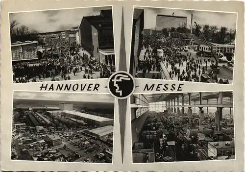 Ansichtskarte Hannover Messegelände 4 Bild Hallen 1968