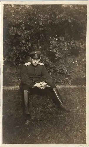 Foto  1. WK Kriegsfoto War Photo Soldat in Uniform 1915 Privatfoto