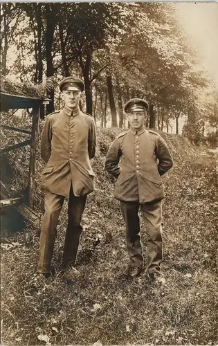 Militär Kriegsfoto 1. WK 2 Soldaten, Soldiers WWI. 1915 Privatfoto