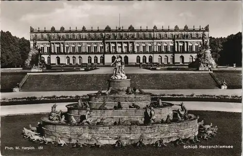 Chiemsee Herrenchiemsee Herreninsel mit Schloss (Castle View) 1958