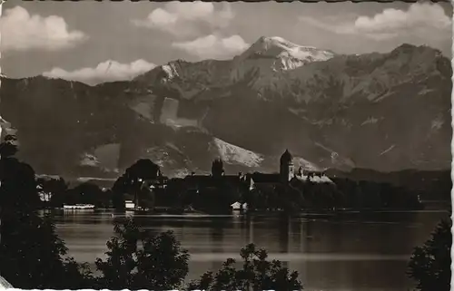 Ansichtskarte Chiemsee Fraueninsel - Chiemsee gegen Hochgern 1962