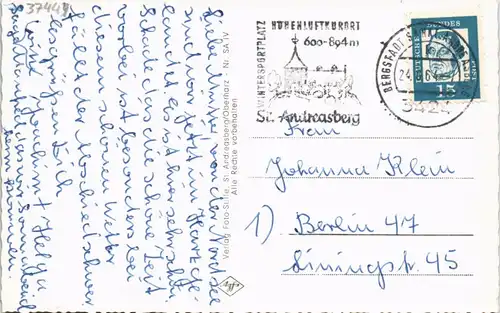 Sankt Andreasberg-Braunlage   ua. Sessellift, Park, Hirten-Brunnen uvm. 1964