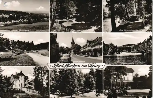Ansichtskarte Bad Sachsa Mehrbild-AK mit 9 Stadtteilansichten 1965