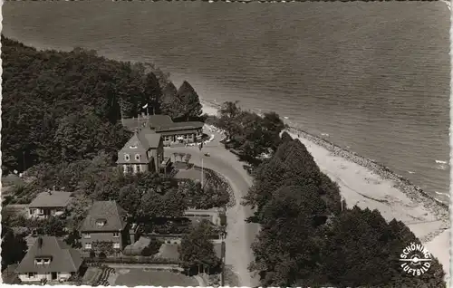 Ansichtskarte Travemünde-Lübeck Luftbild Seetempel 1964