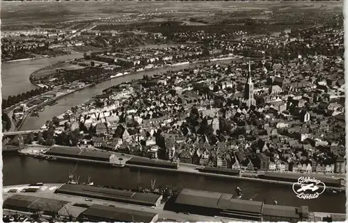 Ansichtskarte Lübeck Luftbild 1955