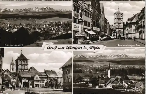 Ansichtskarte Wangen Totale, Ravensburger Tor, Lindauer Tor 1963