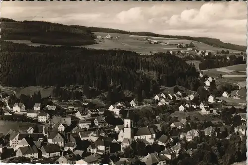 Ansichtskarte Lenzkirch Blick auf die Stadt 1956