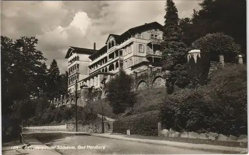 Ansichtskarte Bad Harzburg Straßenpartie - Belvedere-Hotel 1930