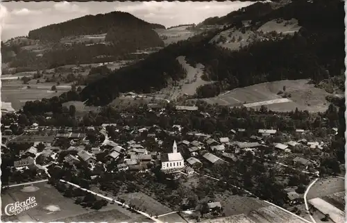 Ansichtskarte Nußdorf am Inn Luftbild Gesamtansicht v. Flugzeug aus 1955