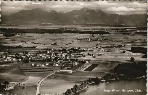 Ansichtskarte Eggstätt/Obb. Luftaufnahme mit Hartsee 1963