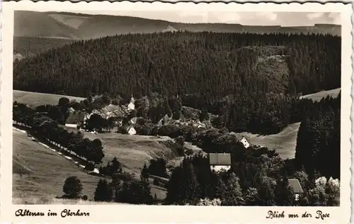 Altenau-Clausthal-Zellerfeld Panorama-Ansicht Blick von der Rose 1950