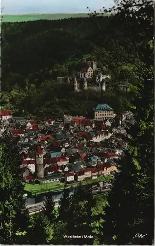 Ansichtskarte Wertheim Blick auf die Stadt 1960