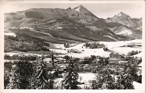 Ansichtskarte Siegsdorf Stadt im Winter 1955