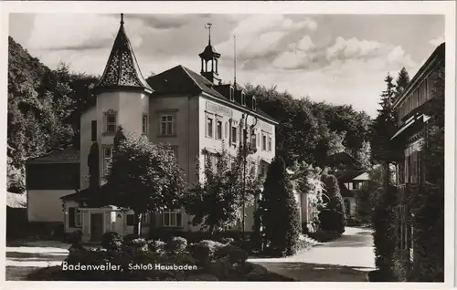 Ansichtskarte Badenweiler Partie am Schloss Hausbaden 1955