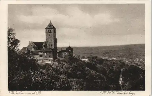 Ansichtskarte Weinheim (Bergstraße) Wachenburg Panorama 1943