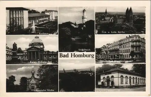 Bad Homburg vor der Höhe Mehrbild-AK  Russische Kirche, Spiel-Casino  1963