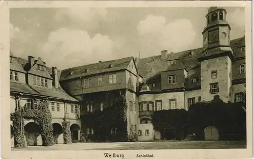 Ansichtskarte Weilburg (Lahn) Schloß (Castle) Schlosshof 1910