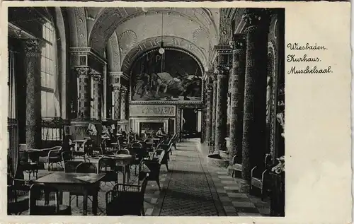 Ansichtskarte Wiesbaden Kurhaus Muschelsaal 1936