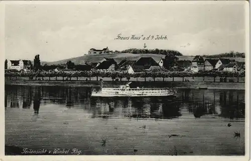 Oestrich-Winkel Panorama-Ansicht mit "Graues Haus" a.d. 9 Jhrd. 1930