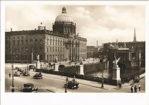 Mitte-Berlin Schloß und Schloßbrücke (um 1930) REPRO-Ansicht 2000