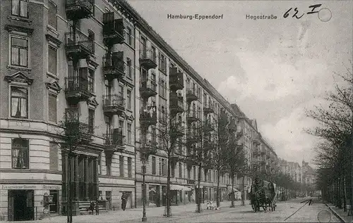 Sammelkarte Eppendorf-Hamburg Hegestrasse Repro-Ansicht ca. anno 1910 1989