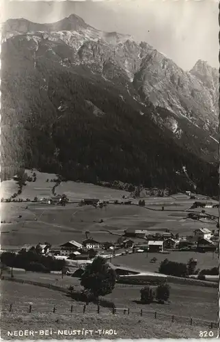 Ansichtskarte Neder (Gemeinde Neustift) Panorama Ansicht, Tirol 1960