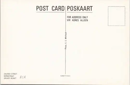Graaff-Reinet CHURCH STREET KERKSTRAAT Autos Straßen Ansicht 1970