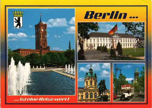 Ansichtskarte Mitte-Berlin Rotes Rathaus, Kudamm Sonderstempel 1996