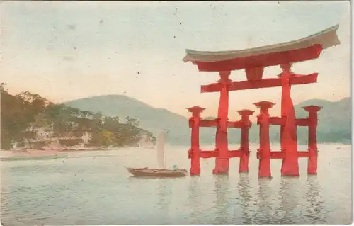 Postcard Japan Japan Nippon Schrein im Wasser 1906