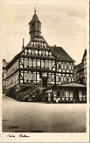 Ansichtskarte Sontra Partie am Rathaus 1956