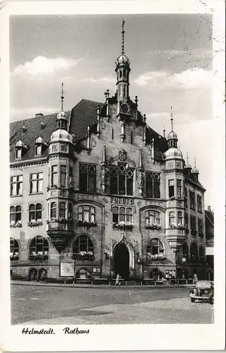 Ansichtskarte Helmstedt Rathaus und Auto 1956