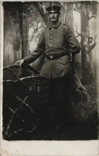 1. Weltkrieg Militär Fotoaufnahme Soldat Photo Soldier WWI 1915 Privatfoto