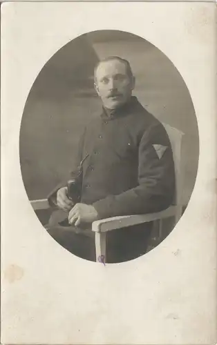 1. Weltkrieg Militär Soldat Porträt-Foto (  aus Frankreich) 1915 Privatfoto