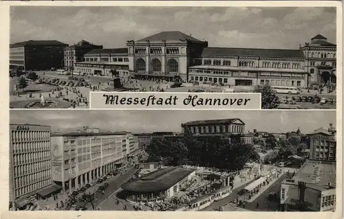 Ansichtskarte Hannover 2 Bild: Kröpcke, Bahnhof 1958