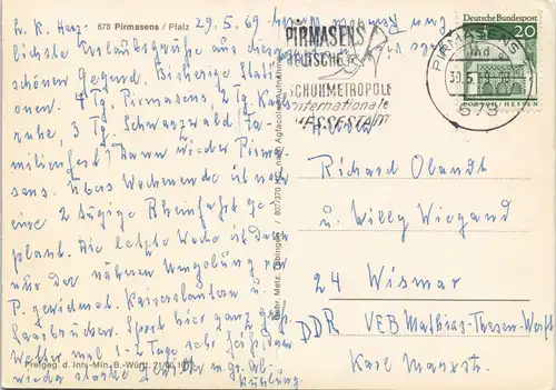 Ansichtskarte Pirmasens Luftbild 1979