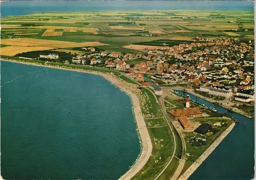 Ansichtskarte Büsum Luftbild Stadt Leuchtturm 1968