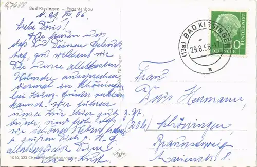 Ansichtskarte Bad Kissingen Regentenbau 1956