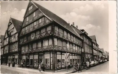 Ansichtskarte Celle Kreuzung am Hoppner Haus - Geschäfte Fotokunst 1959